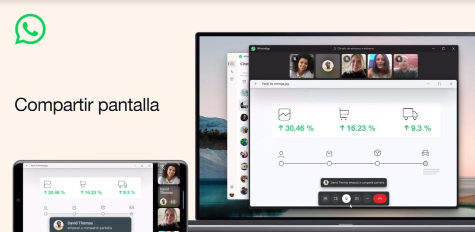 WhatsApp añade la capacidad de compartir pantalla durante las videollamadas