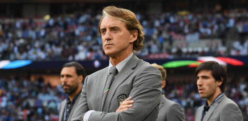 Roberto Mancini, Manager tenía cinco años como director técnico de la selección italiana.