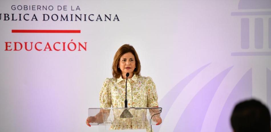 La vicepresidenta de la República, Raquel Peña.