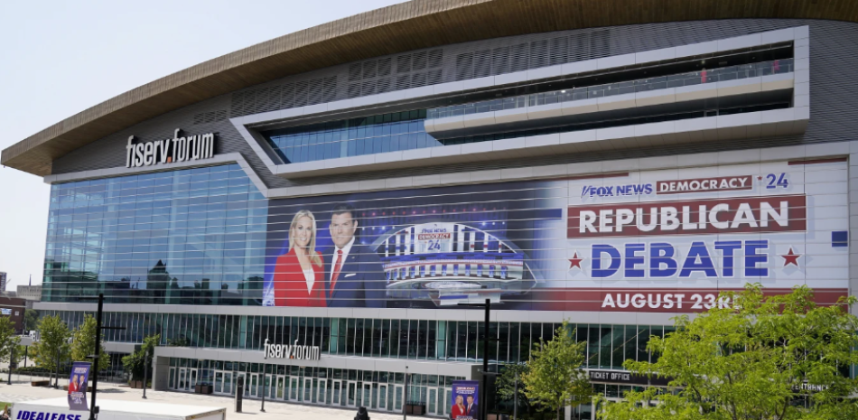 El Fiserv Forum previo al debate presidencial republicano