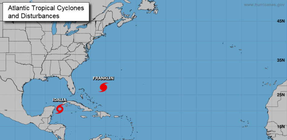 Tormentas tropicales en el Atlántico