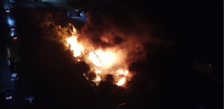 Captura del video del incendio