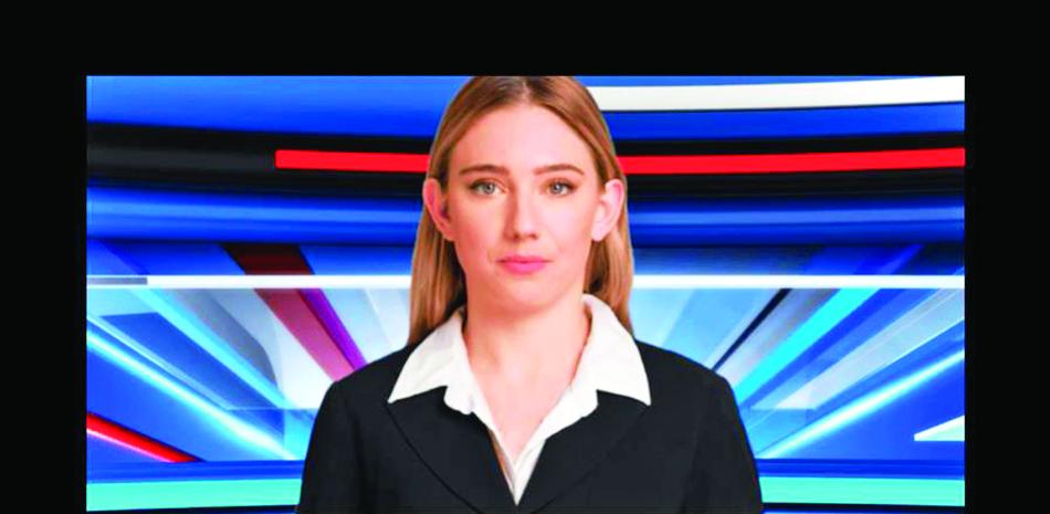 Este verano El Grupo de Medios Telemicro presentó al país la primera presentadora de noticias creada con Inteligencia Artificial (IA), nombrada Lucy Brown. FUENTE EXTERNA