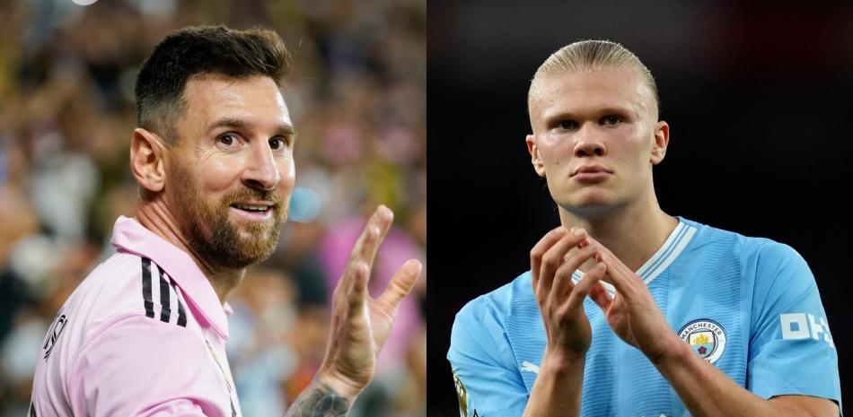 Lionel Messi y Erling Haaland, finalistas al Balón de Oro.