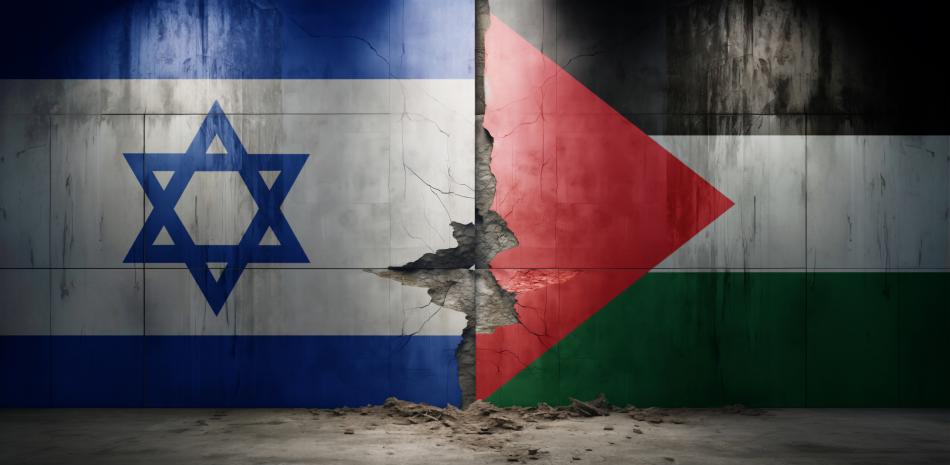 Banderas de Israel y Palestina