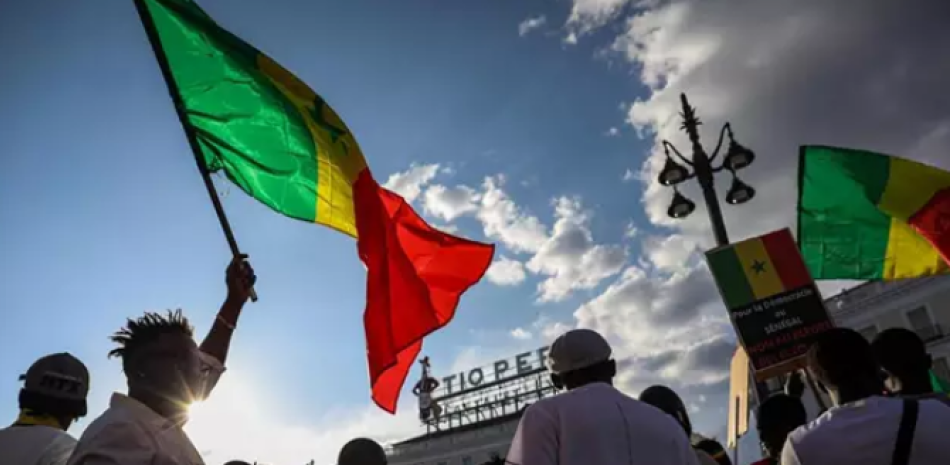 Manifestación en Madrid a favor de la democracia en Senegal