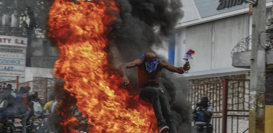 protesta contra el primer ministro haitiano, Ariel Henry