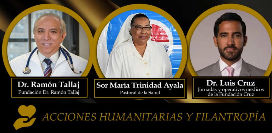 Finalistas en la categoría Acciones Humanitarias y Filantropía