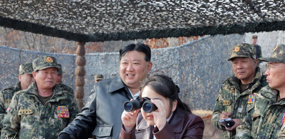 Kim Jong Un y su hija Ju Ae