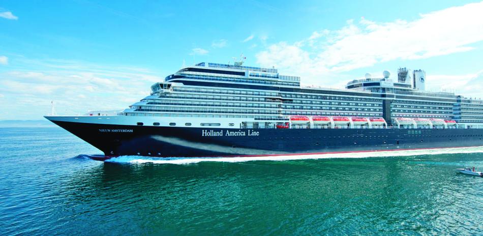 La embarcación cuyo nombre es “Nieuw Amsterdan de Holland América” corresponde a la línea de cruceros Carnival Corporation.