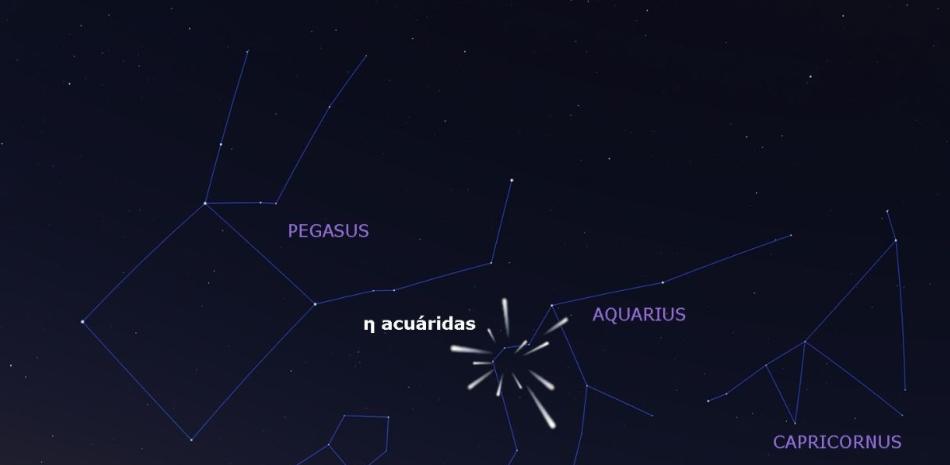 La lluvia de meteoros Eta Acuáridas será visible a partir de este 5 de mayo