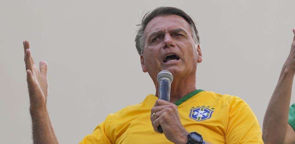 El expresidente brasileño Jair Bolsonaro durante un mitin en Sao Paulo, Brasil, el 25 de febrero de 2024.
