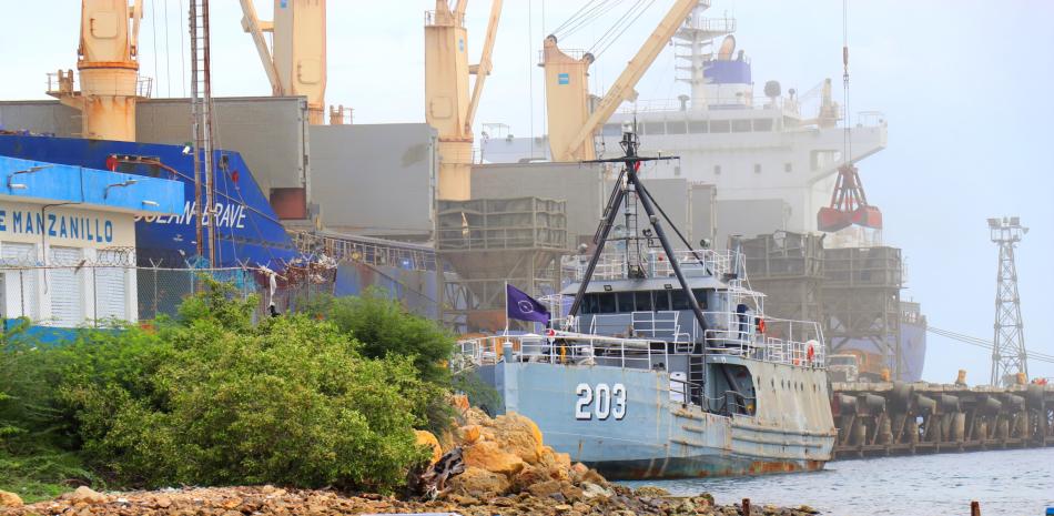 El patrullero mediano "Tortuguero" PM 203 que está en la bahía de Manzanillo.