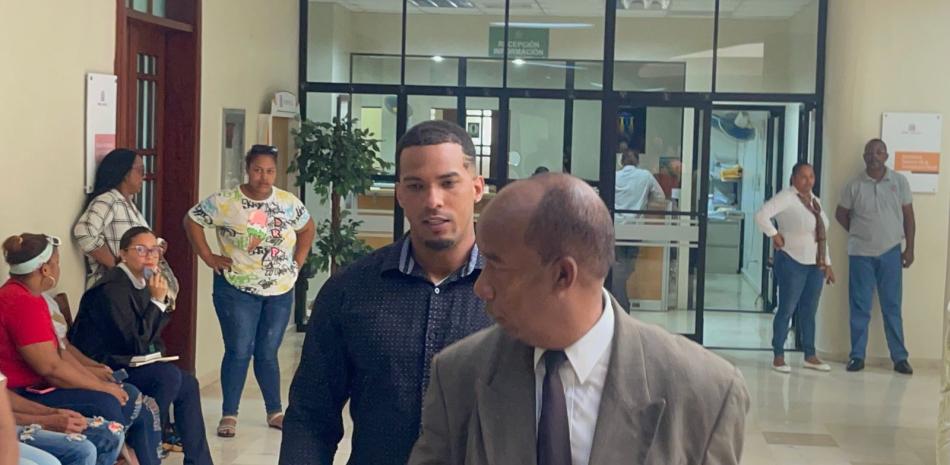 El pelotero Wander Franco en el Palacio de Justicia de Puerto Plata