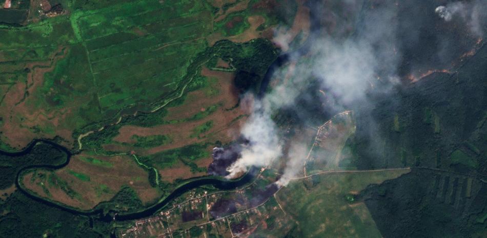 Incendios cerca de la localidad de Krasnooktyabrskoe en la región rusa de Kursk, el martes pasado.