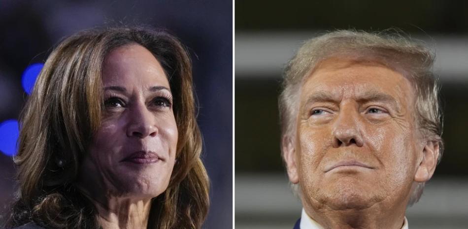 La candidata demócrata, Kamala Harris, y el aspirante republicano, Donald Trump.