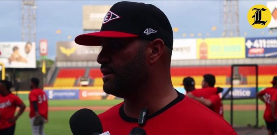 Entrevista a Albert Pujols en Santiago, previo a enfrentar a Yadier Molina y las Águilas Cibaeñas