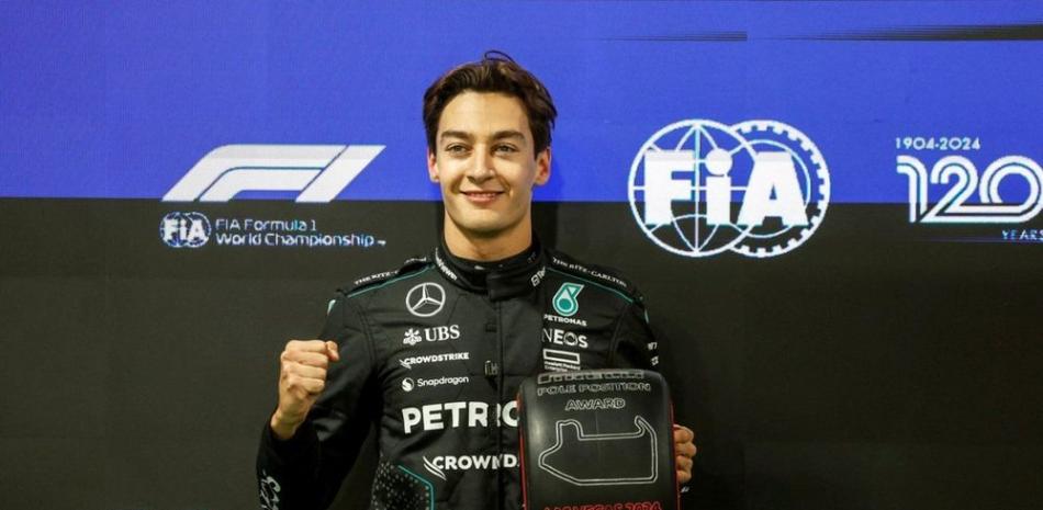 George Russell es todo felicidad tras lograr la Pole Posición para el Gran Premio de Las Vegas.