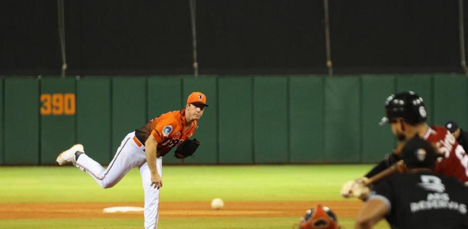 Accion en el partido que los Toros se impusieron 3-1 a los Gigantes.