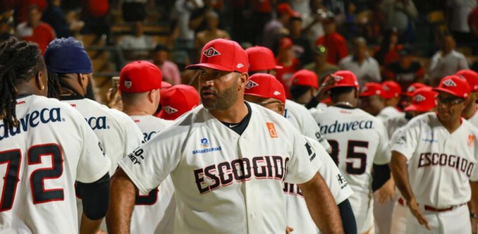 Albert  Pujols durante el juego de los Leones del Escogidos