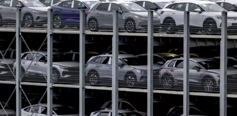 Vehículos eléctricos producidos por Volkswagen en la planta de Zwickau, en el este de Alemania (ilustración).