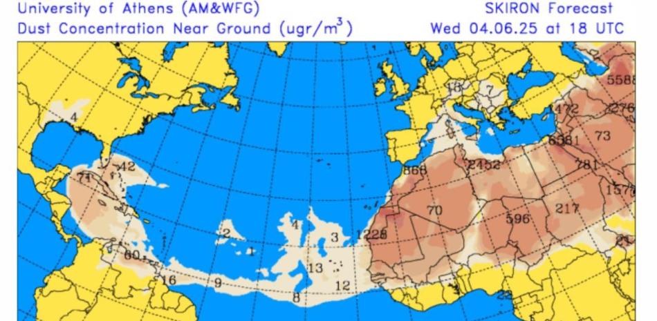 Disminuye el polvo del Sahara
