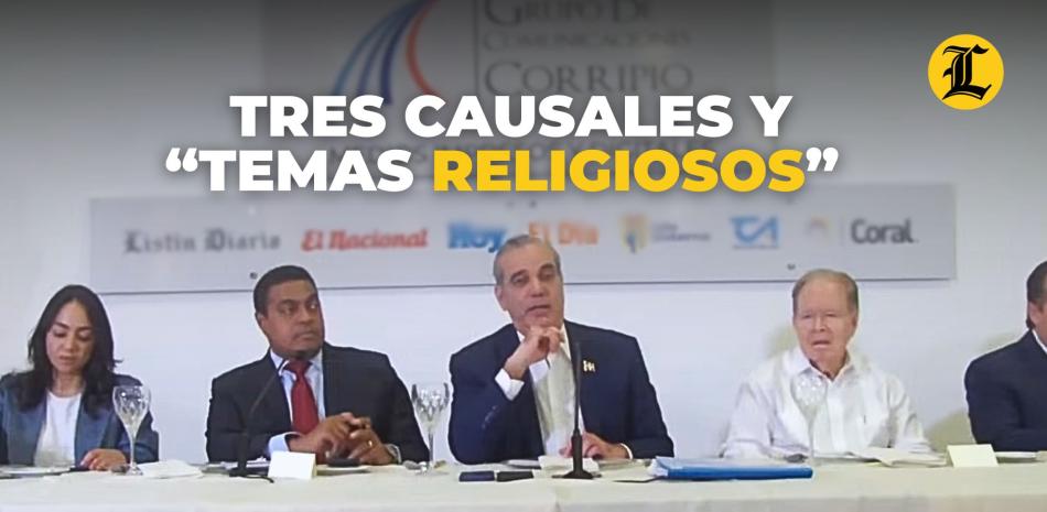 Al ser cuestionado sobre las tres causales, aclaró que a diferencia con temas políticos, éticos y de criterios que se puede imponer, los temas religiosos “tú no lo puedes imponer”.