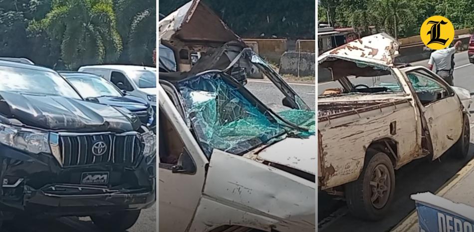 Un accidente de tránsito se produjo en Piedra Blanca, tramo de la Autopista Duarte.