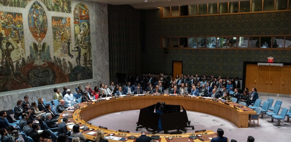 El embajador de Estados Unidos ante las Naciones Unidas, Mike Waltz, se dirige al Consejo de Seguridad de la ONU, ayer.