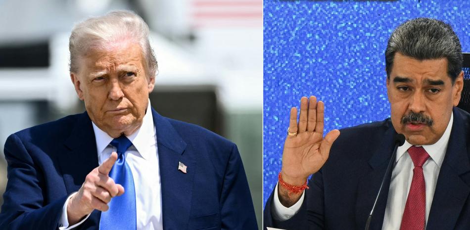 Donald Trump y Nicolas Maduro en fotos de archivo.
