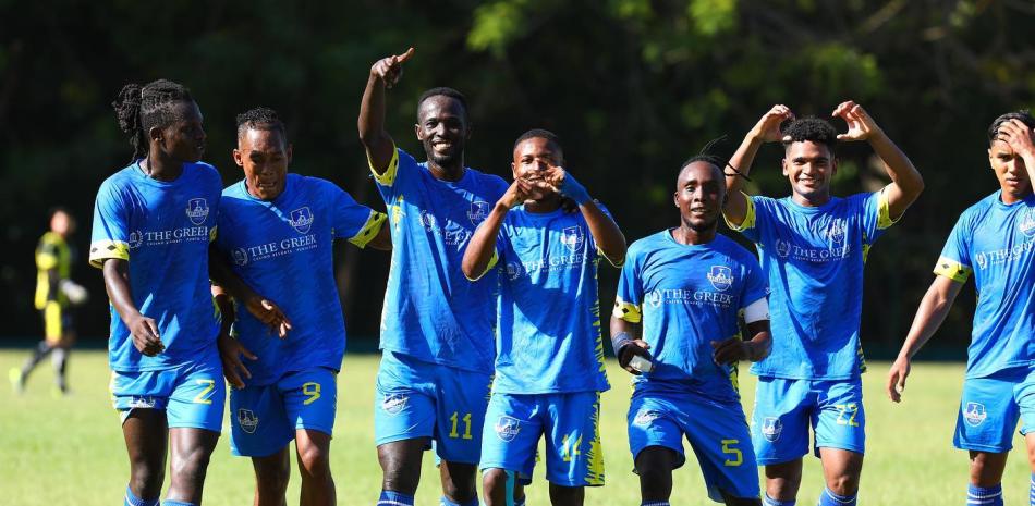 Integrantes del combinado de Puerto Plata que este domingo consiguieron un gran triunfo.