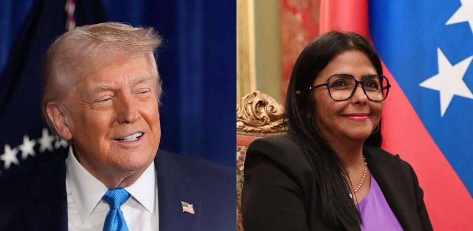 Donald Trump y Delcy Rodríguez