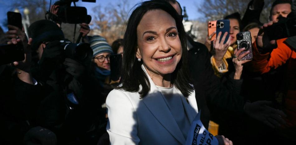 La líder opositora venezolana, María Corina Machado, en Washington, D.C., el 15 de enero de 2026.