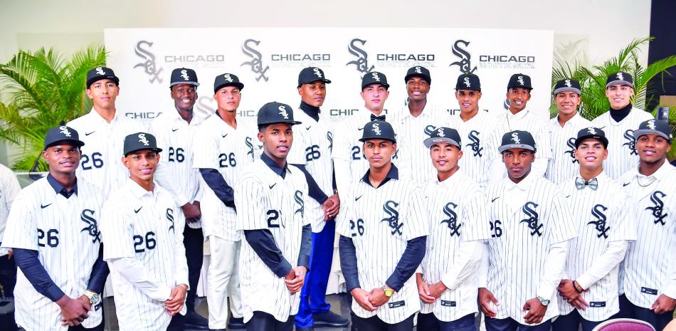 Jugadores de los Medias Blancas de Chicago que lograron sus firmas para el profesionalismo.