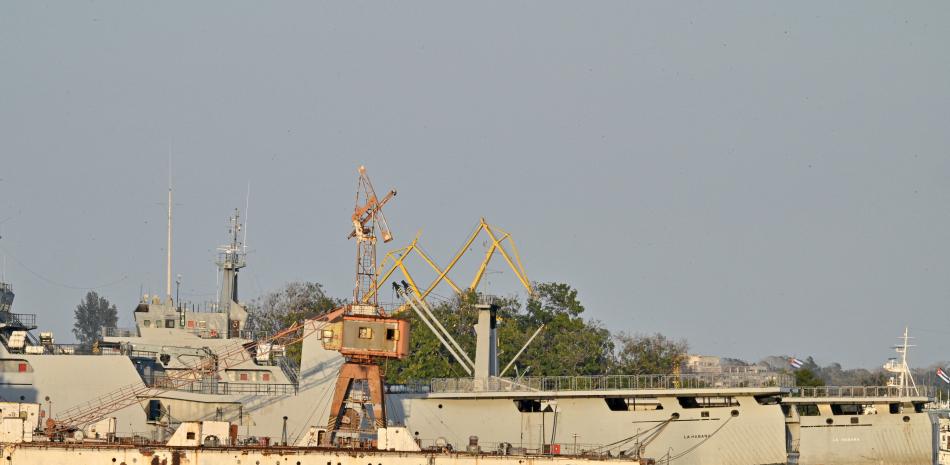 Los barcos de la guardia costera cubana atracaron en el puerto de La Habana el 25 de febrero de 2026.