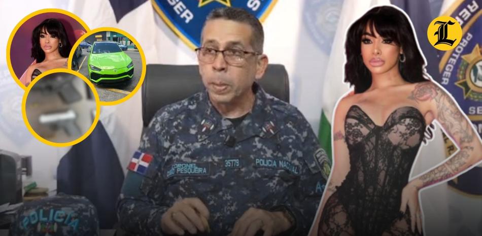 La detención se produjo alrededor de las 11:47 de la mañana, cuando agentes de la Policía Preventiva y del DICRIM interceptaron a la detenida en la calle Aris Azar, mientras se encontraba en un vehículo marca Lamborghini, verde, placa Z007935. Le acompañaban otras dos personas, cuyas identidades se hace reservas por el momento.<br /><br />https://listindiario.com/entretenimiento/farandula/20260324/policia-nacional-detiene-yailin-le-ocupadas-dos-armas-fuego-santo-domingo_899115.html