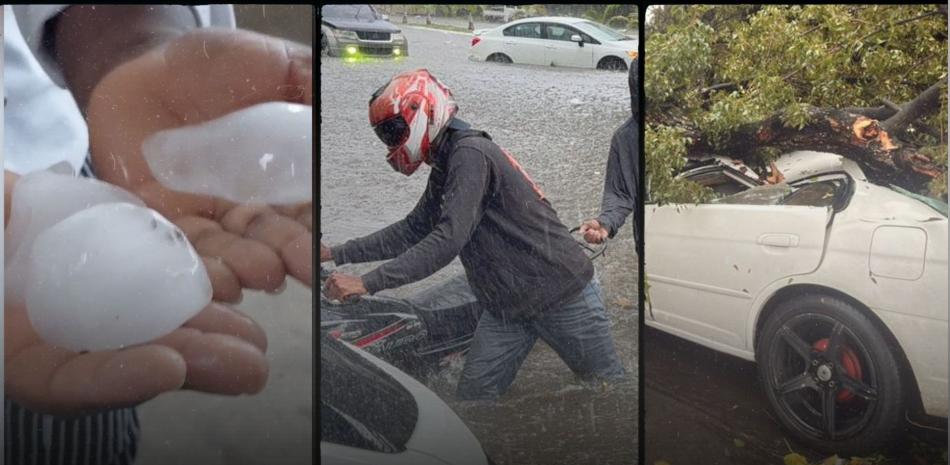 Reportan granizadas e inundaciones en varias zonas del Gran Santo Domingo