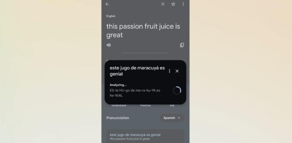 La práctica de la pronunciación en Traductor