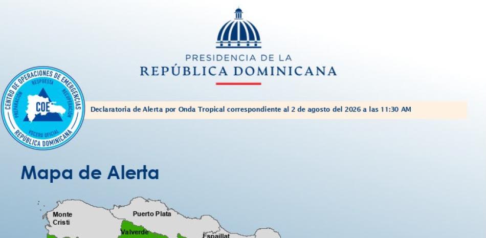 Alerta Verde por Vaguada y Onda Tropical en el Distrito Nacional