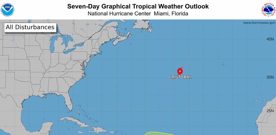 La tormenta tropical Cristóbal se forma en el Atlántico: trayectoria y características