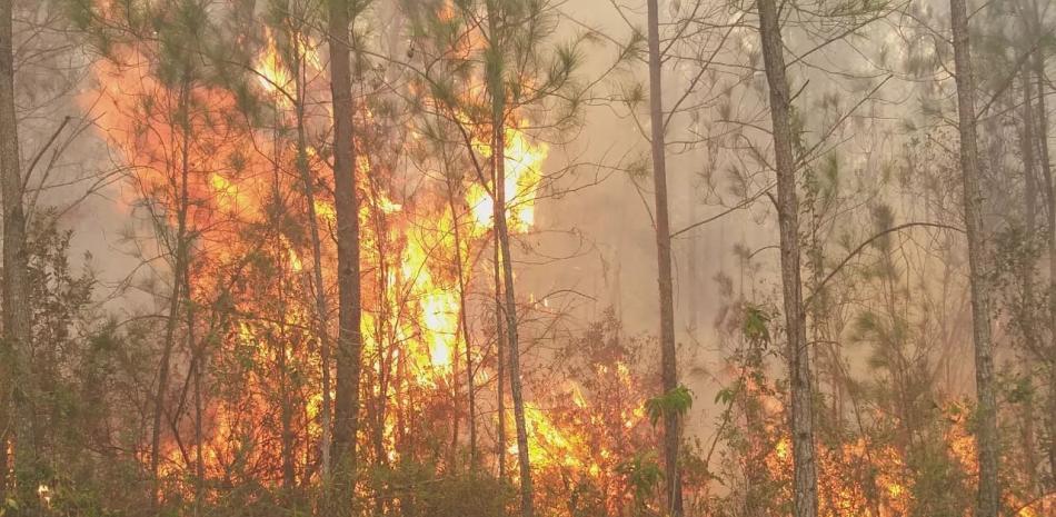 Incendio en Sierra Bahoruco