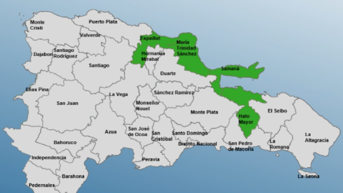 COE mantiene cuatro provincias en alerta verde por frente frío