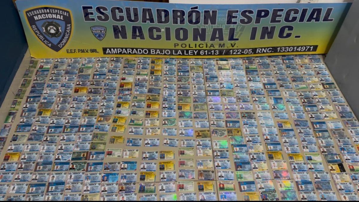 Policía apresa hombre con 538 carnets de instituciones policiales, militares y afines