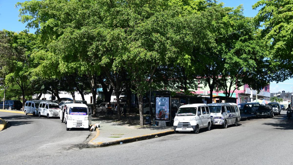 Choferes de diferentes rutas ocupan espacios de parques públicos