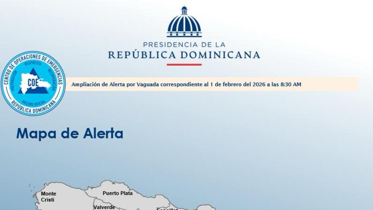 Frente frío y vaguada provocan aguaceros; Gran Santo Domingo y otras seis provincias en alerta verde