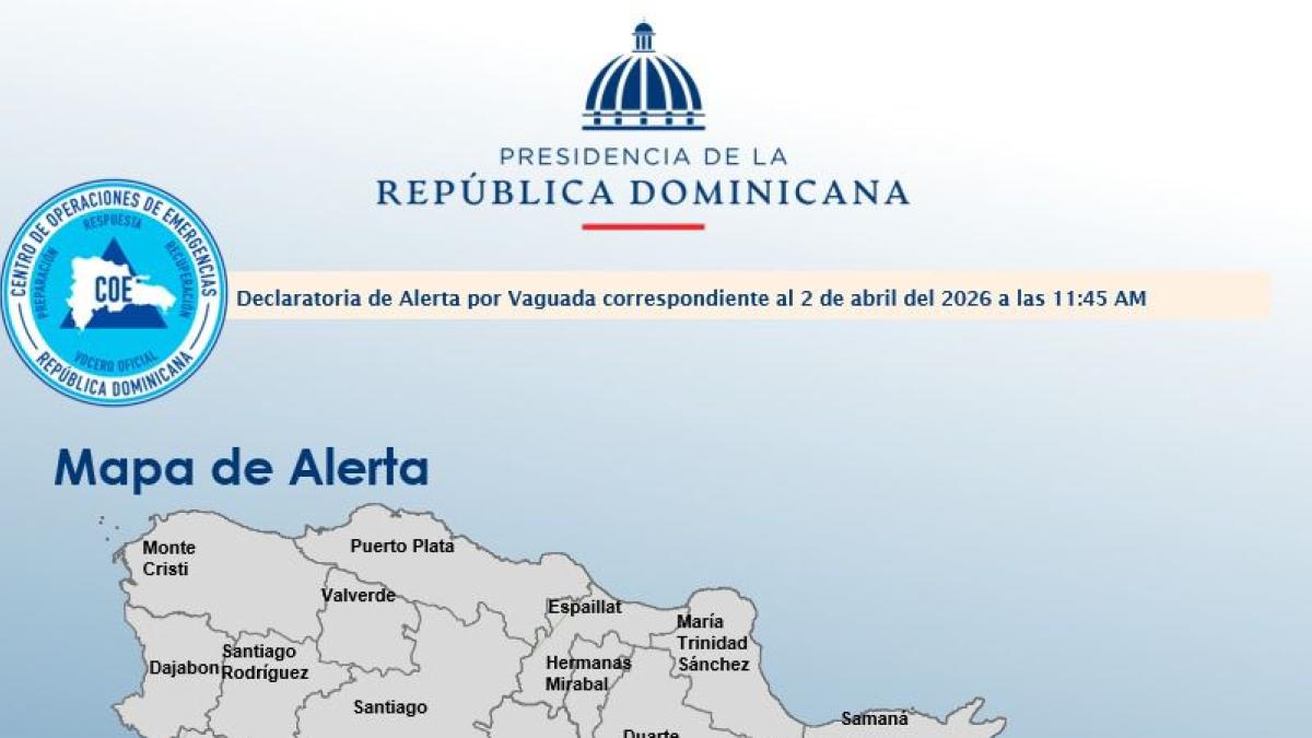 Emiten alerta para cuatro provincias por vaguada