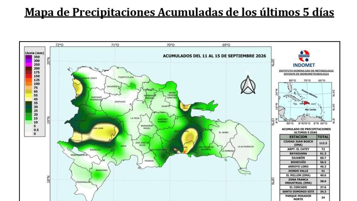 ¿Quieres saber cuándo ha llovido en el país? aquí reportes de acumulados por estación del Indomet