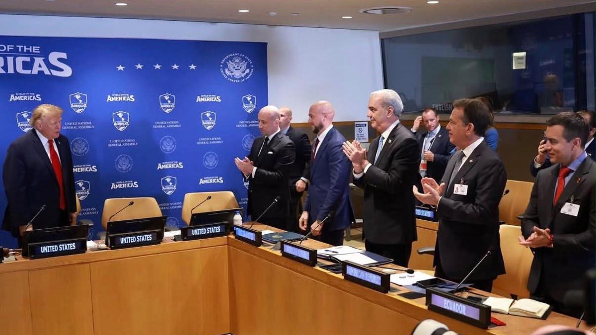Abinader participa en reunión con Trump y otros presidentes