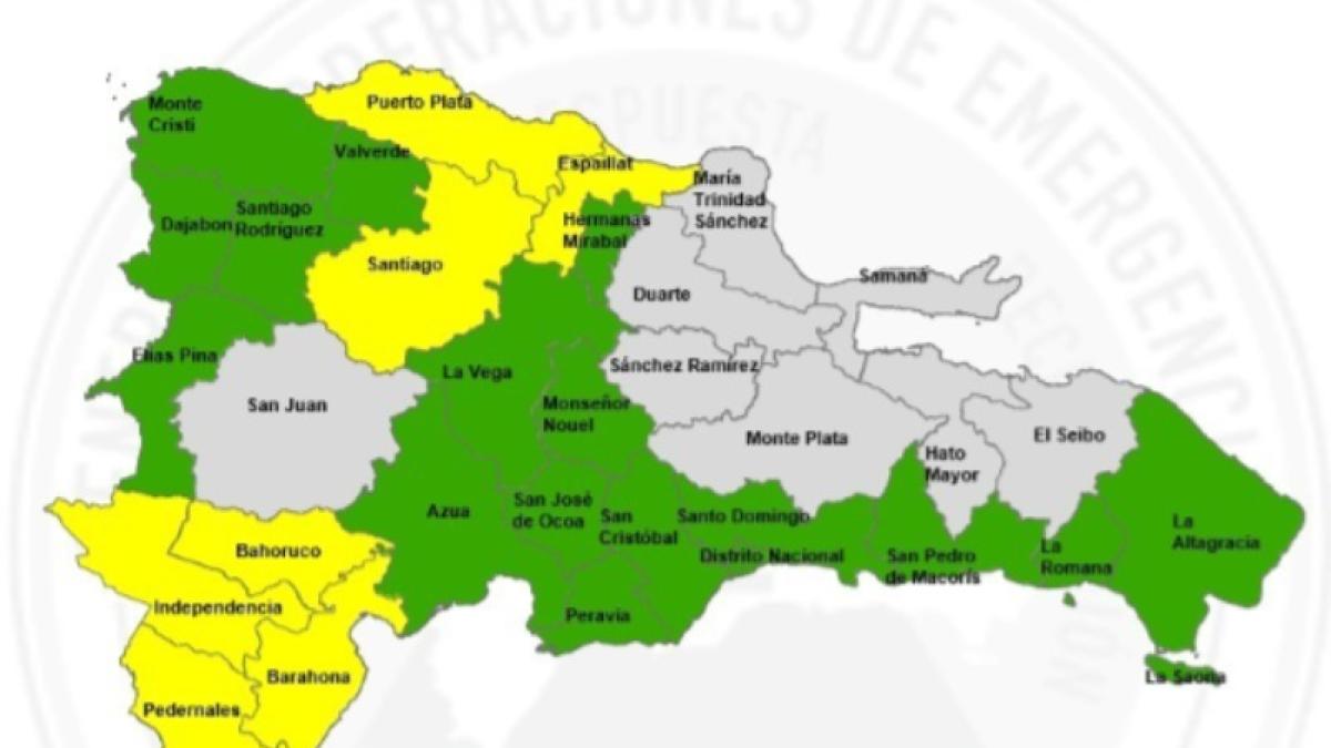 Aumentan a 24 las provincias en alerta; reportan daños en Santiago y Puerto Plata