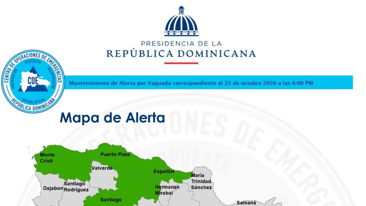 Disminuyen los aguaceros y los niveles de alerta; COE coloca a seis provincias en alerta verde